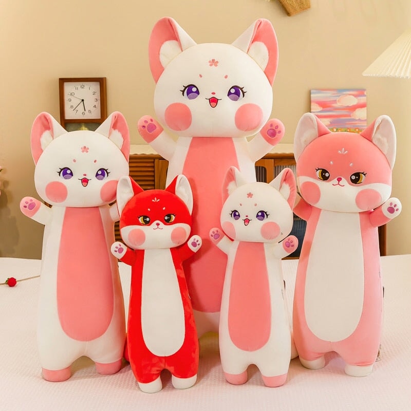 Maliben | Long Cuddly Sakura Fox Family Plushie