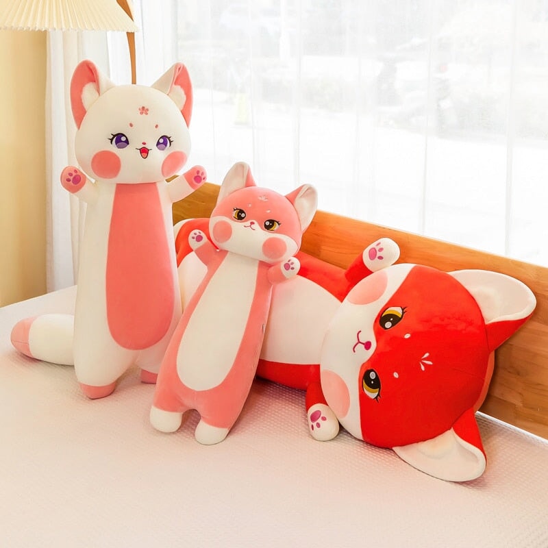 Maliben | Long Cuddly Sakura Fox Family Plushie