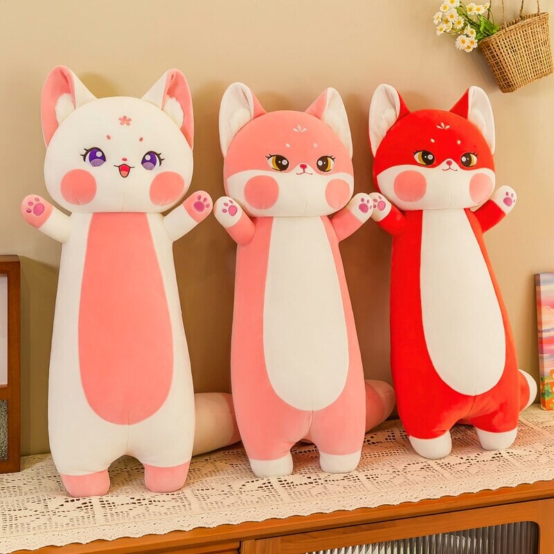 Maliben | Long Cuddly Sakura Fox Family Plushie