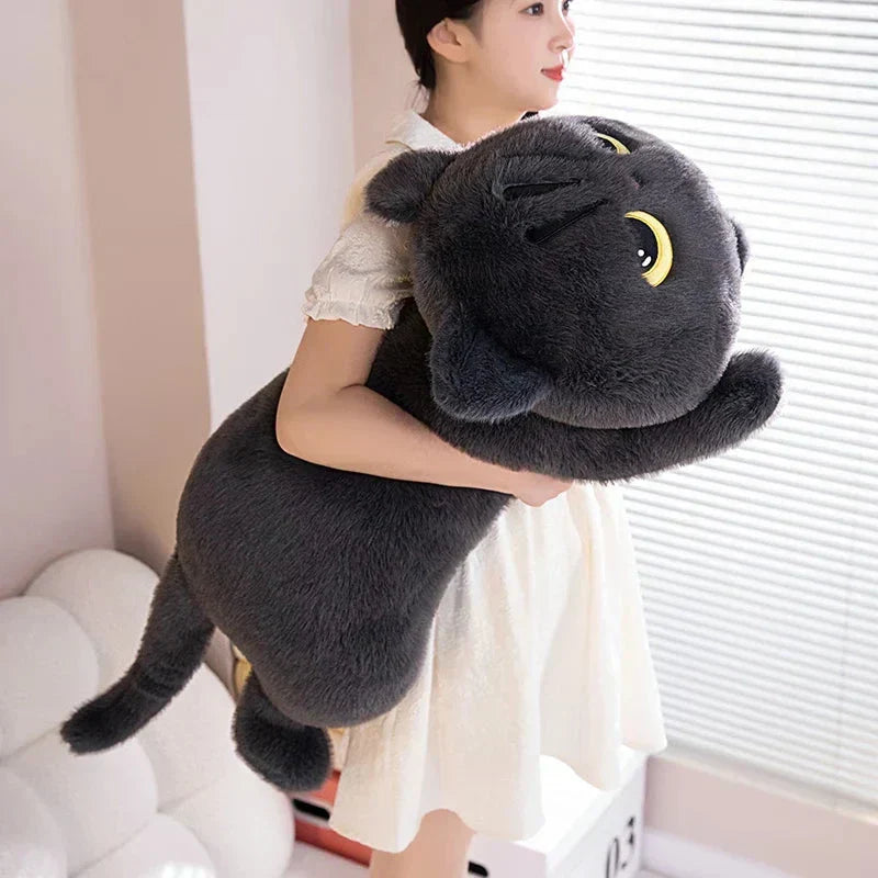 Maliben | Long Giant Black Gray Fluffy Cat Plushies