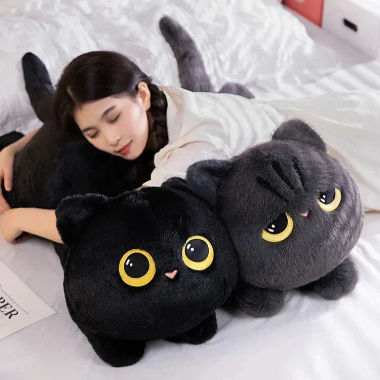 Maliben | Long Giant Black Gray Fluffy Cat Plushies