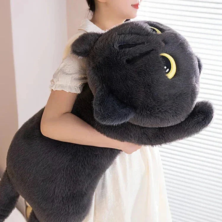 Maliben | Long Giant Black Gray Fluffy Cat Plushies