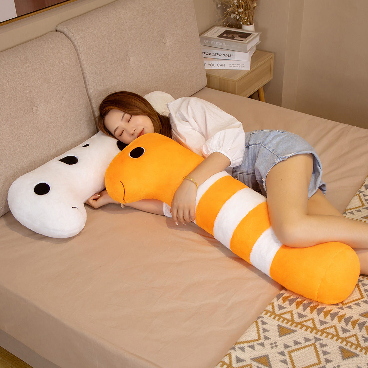 Maliben | Long Ocean White Orange Eel Plushies