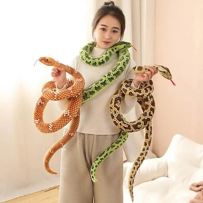 Maliben | Long Realistic Brown Green Orange Snake Plushies
