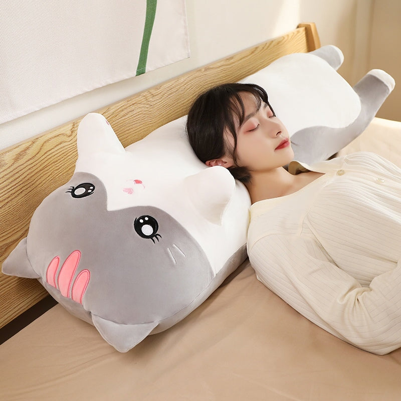 Maliben | Long Snuggly Pink Gray Cat Plushies