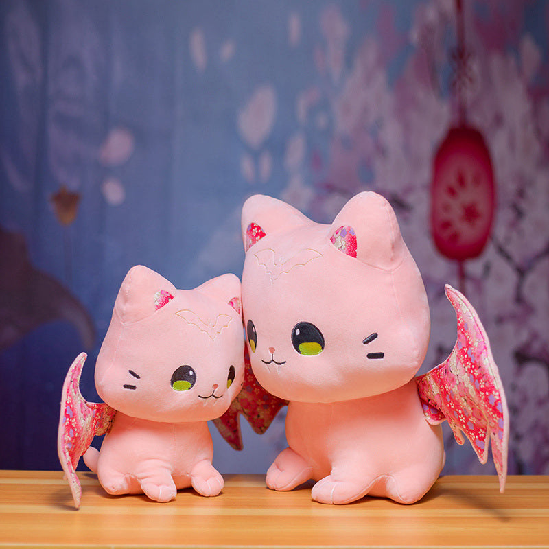 Maliben | Luna & Solis The Kawaii Sakura Cats With Wings Plushies