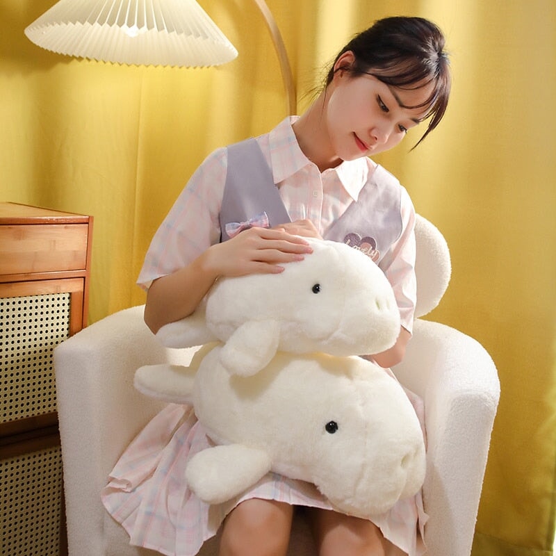 Maliben | Milo The Fluffy White Manatee Plush