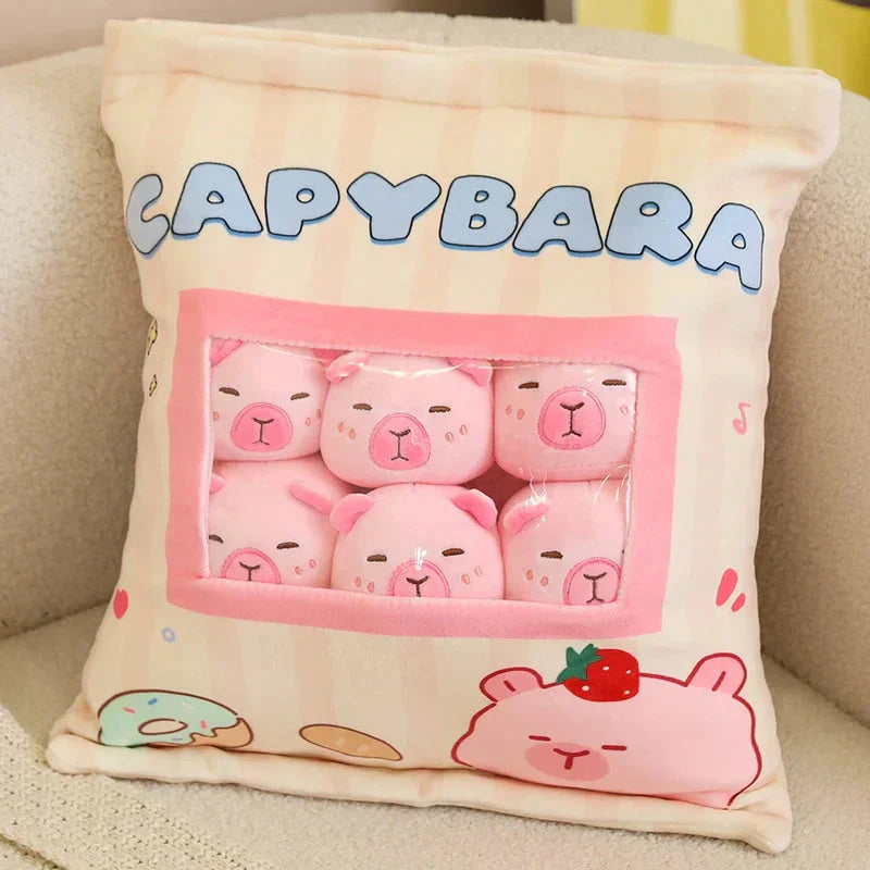 Maliben | Pink Brown Capybara Candy Bag Plushies