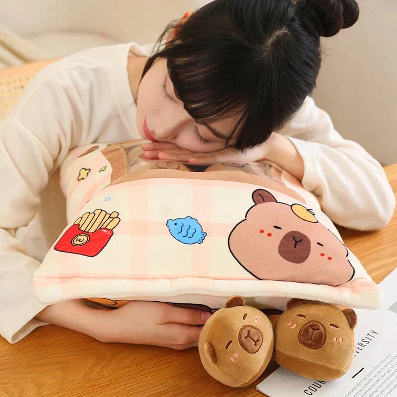 Maliben | Pink Brown Capybara Candy Bag Plushies