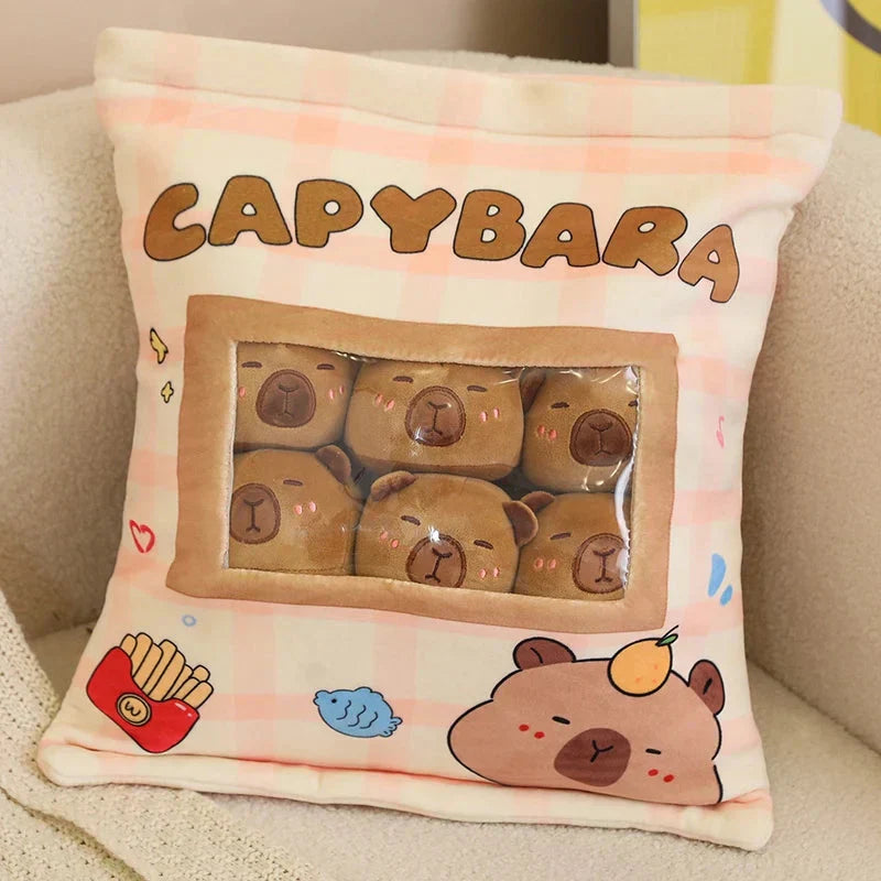 Maliben | Pink Brown Capybara Candy Bag Plushies