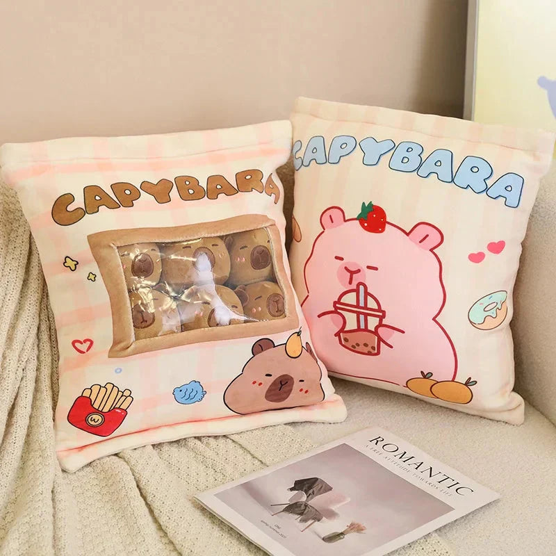 Maliben | Pink Brown Capybara Candy Bag Plushies