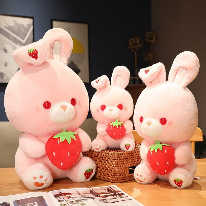 Maliben | Pink Strawberry Bunny Rabbit Plush