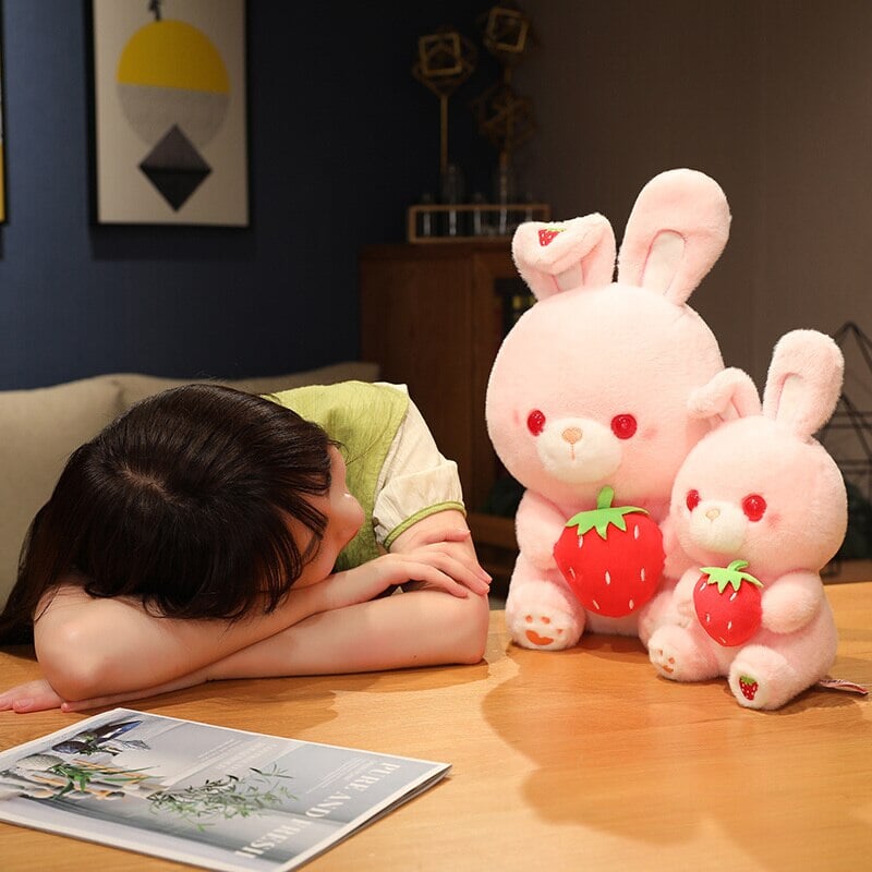 Maliben | Pink Strawberry Bunny Rabbit Plush