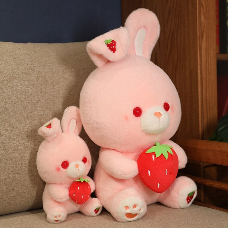 Maliben | Pink Strawberry Bunny Rabbit Plush