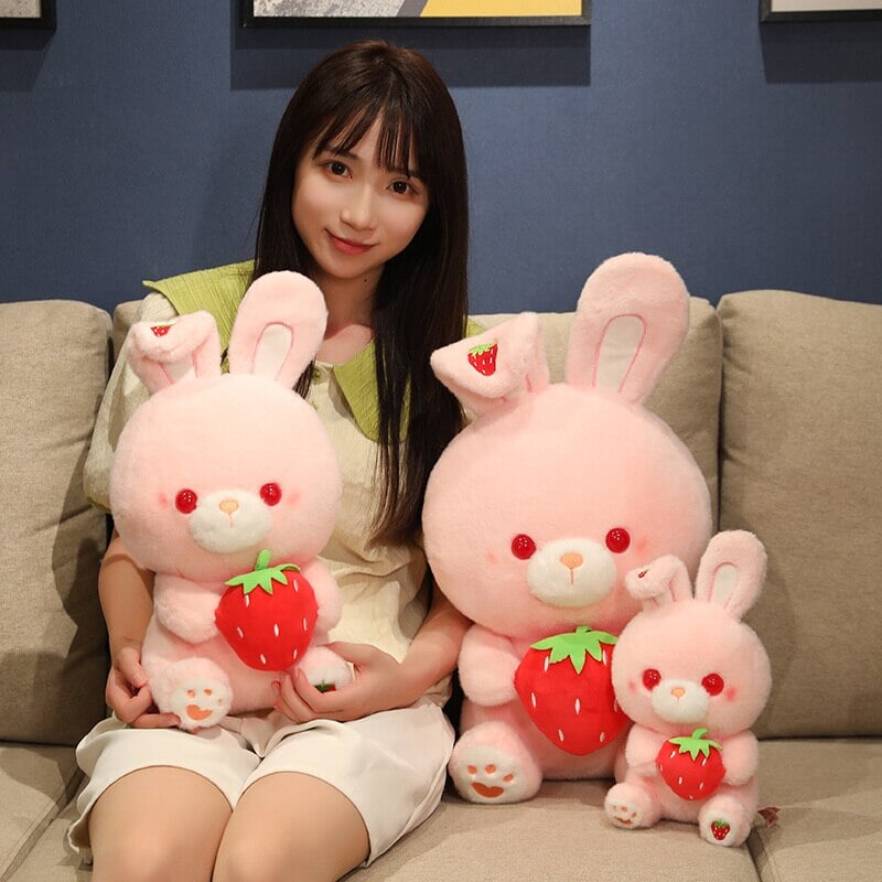 Maliben | Pink Strawberry Bunny Rabbit Plush