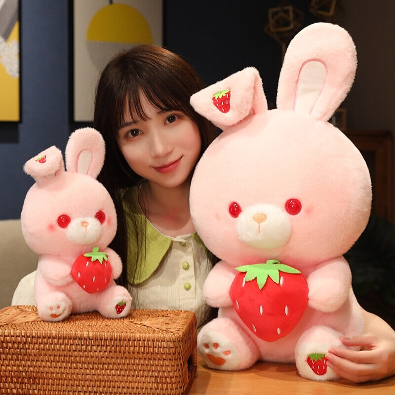 Maliben | Pink Strawberry Bunny Rabbit Plush