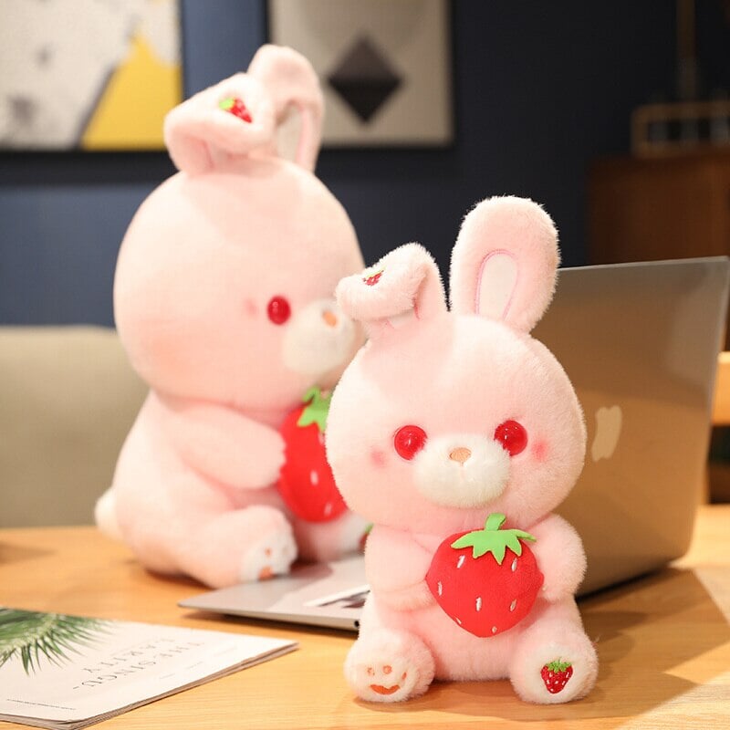 Maliben | Pink Strawberry Bunny Rabbit Plush