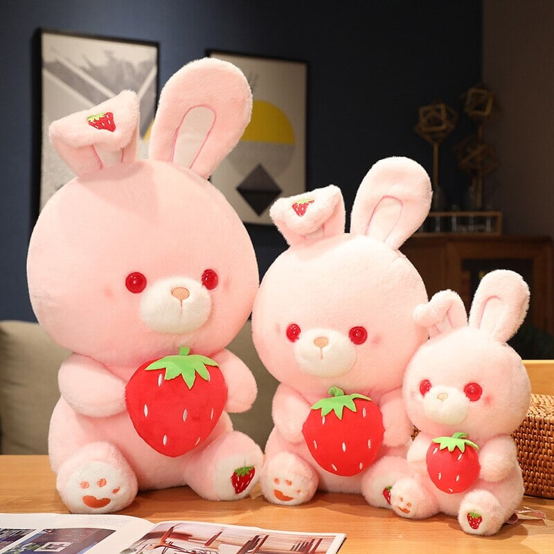 Maliben | Pink Strawberry Bunny Rabbit Plush