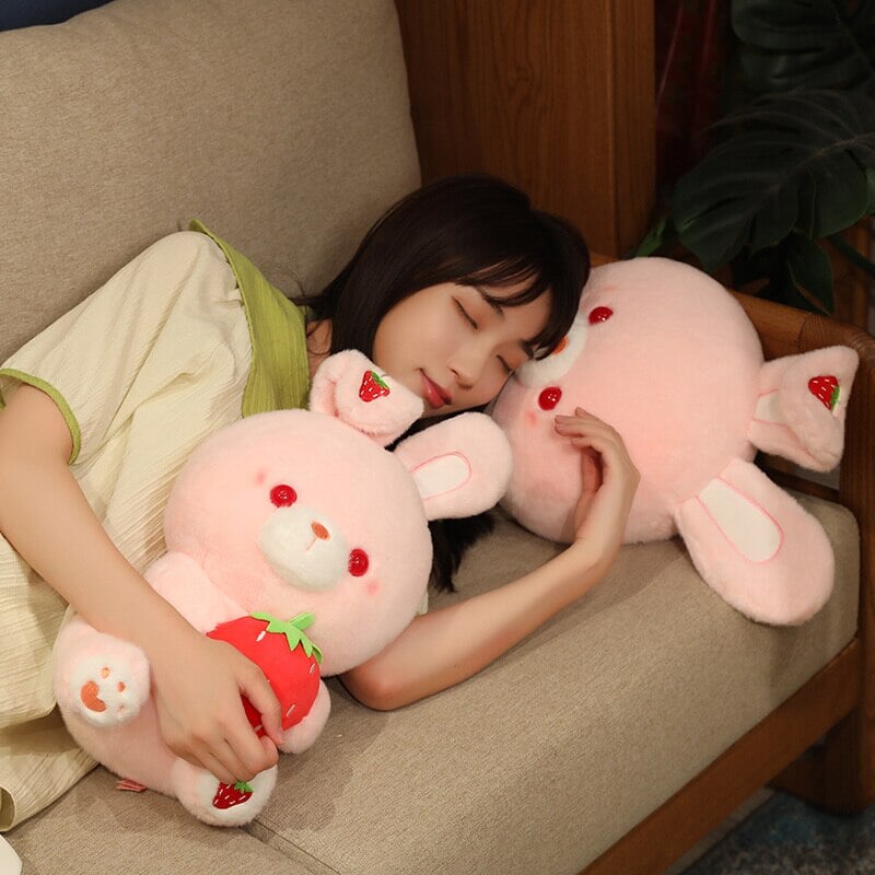 Maliben | Pink Strawberry Bunny Rabbit Plush