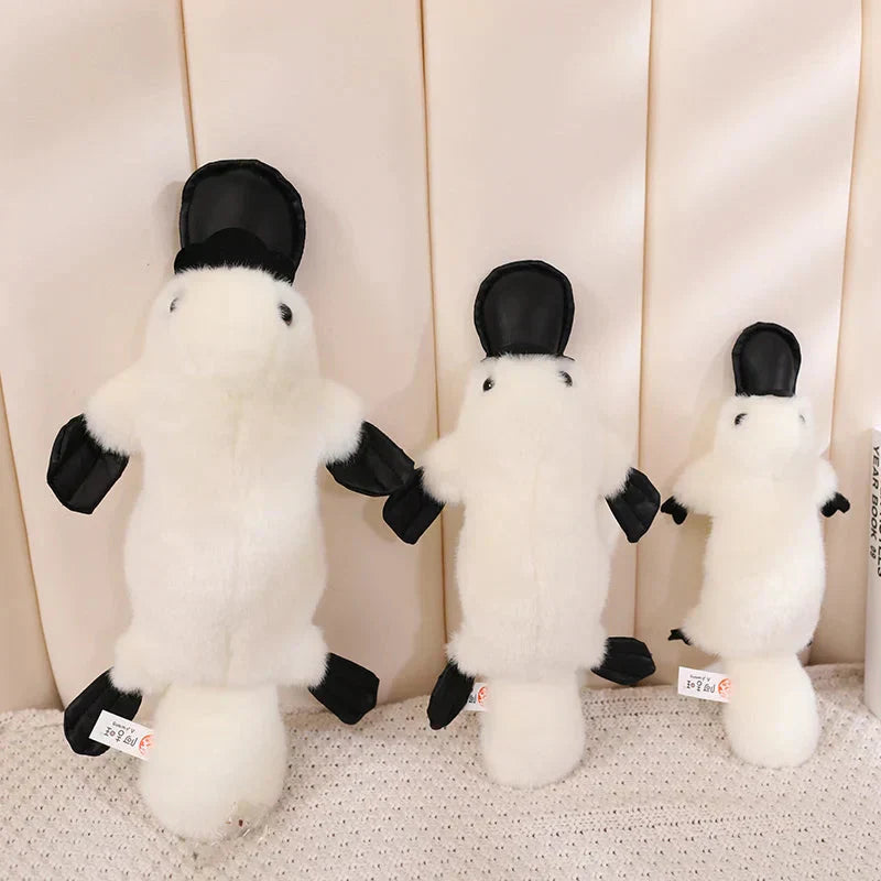 Maliben | Pleep The Fluffy Brown & White Platypus Plush