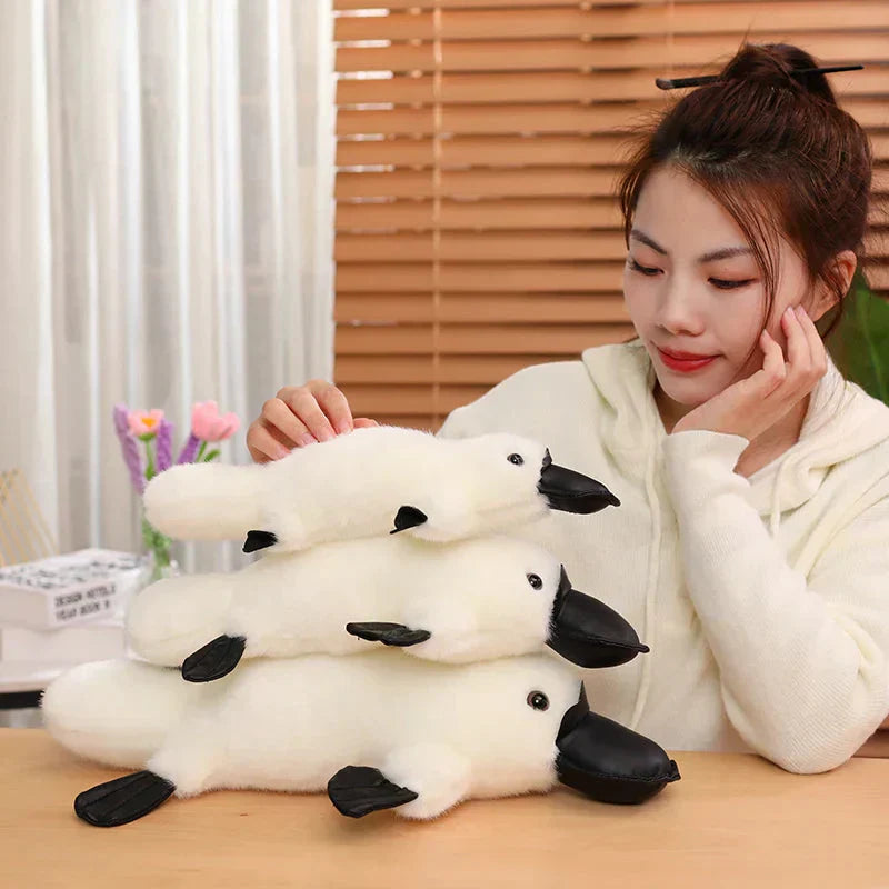 Maliben | Pleep The Fluffy Brown & White Platypus Plush
