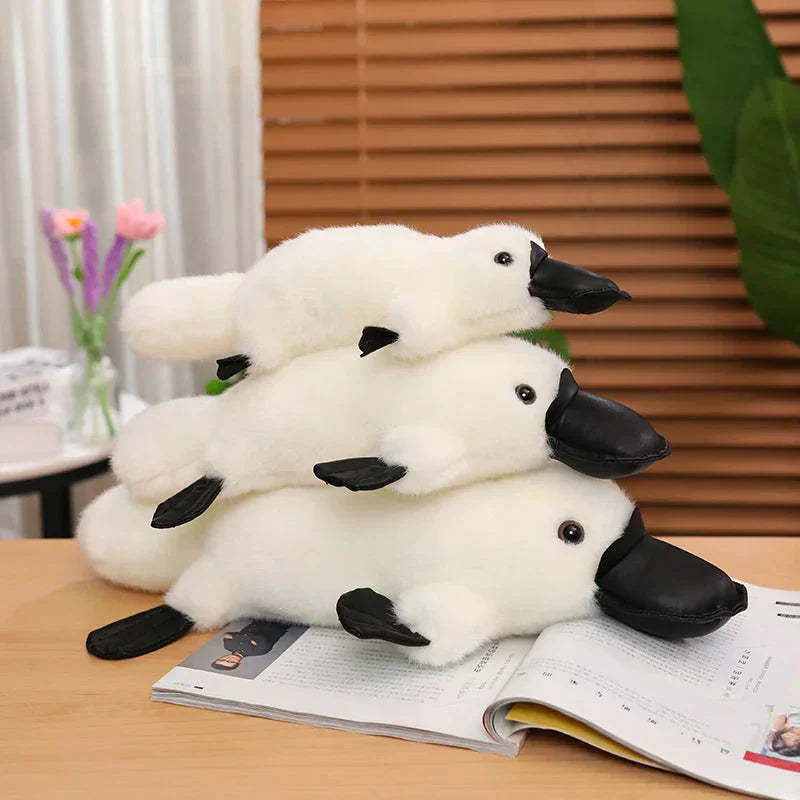 Maliben | Pleep The Fluffy Brown & White Platypus Plush