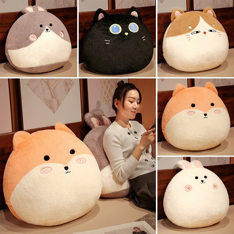Maliben | Round Cat Bunny Fox Pillow Plushie Collection