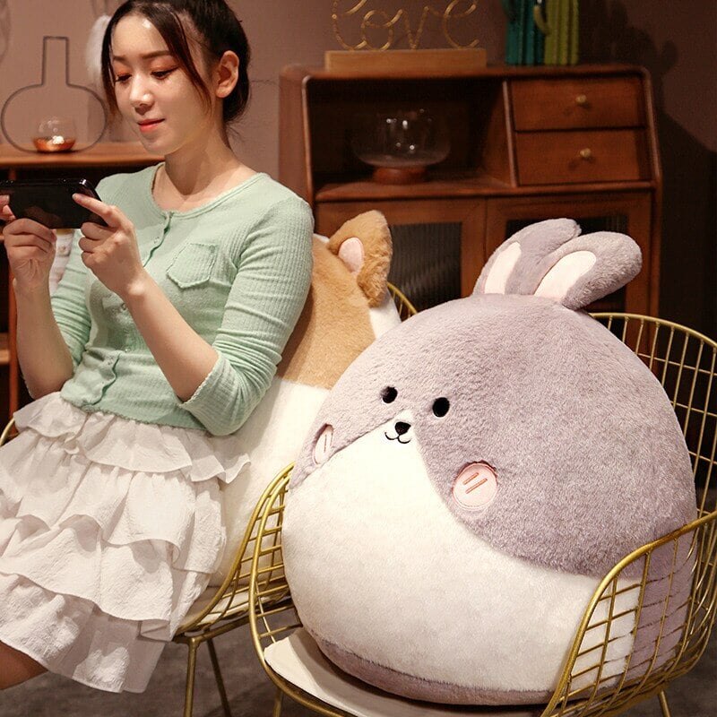 Maliben | Round Cat Bunny Fox Pillow Plushie Collection