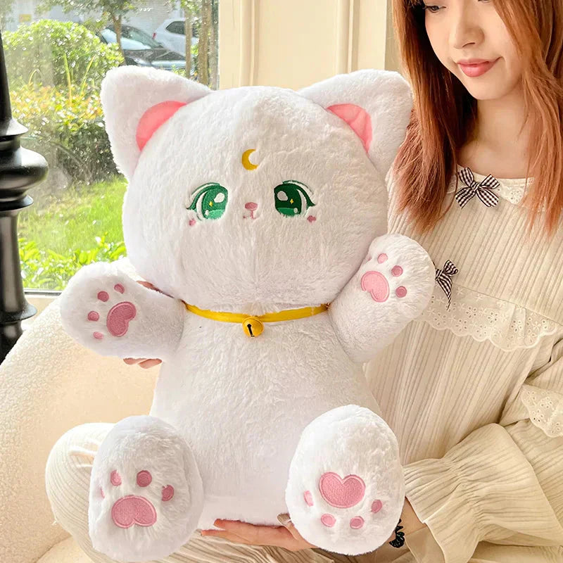 Maliben | Sailor Moon Fluffy Black White Cat Plushies