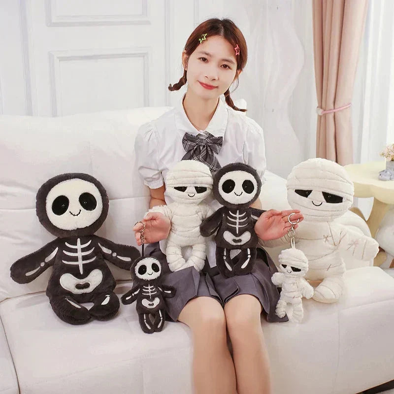 Maliben | Scary Skeleton And Mummy Halloween Plushies