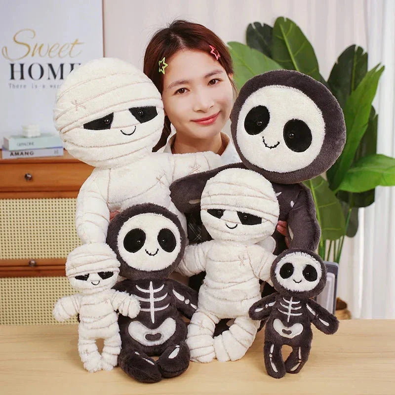 Maliben | Scary Skeleton And Mummy Halloween Plushies