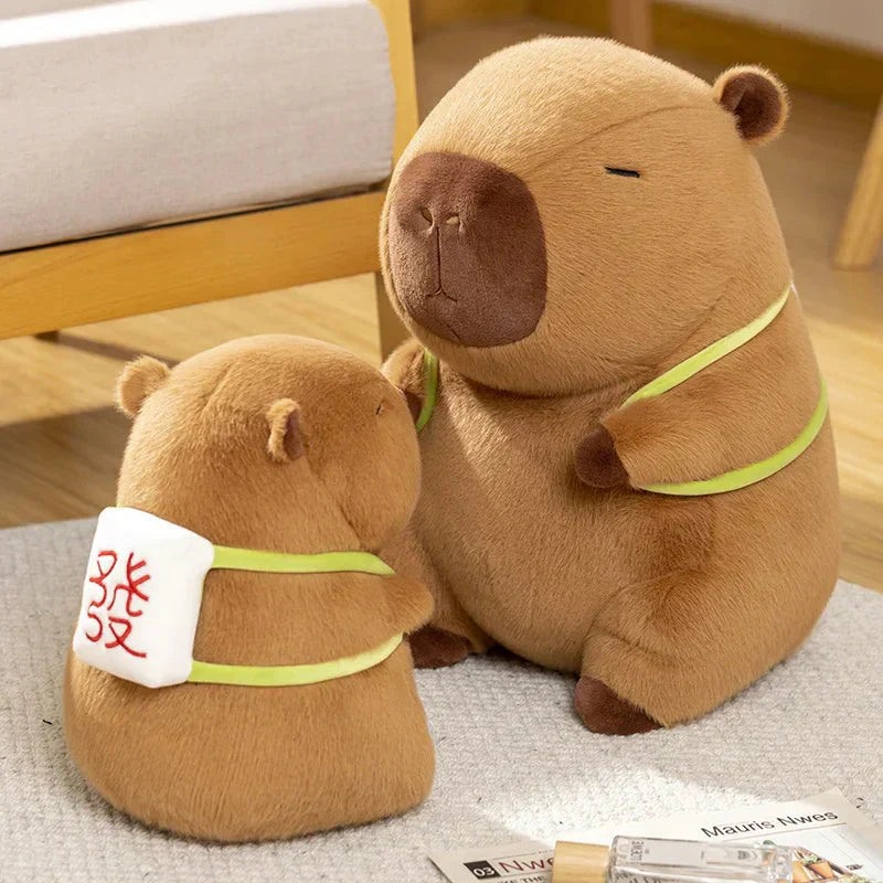 Maliben | Sleepy Capybara With Mahjong Backpack Plushie