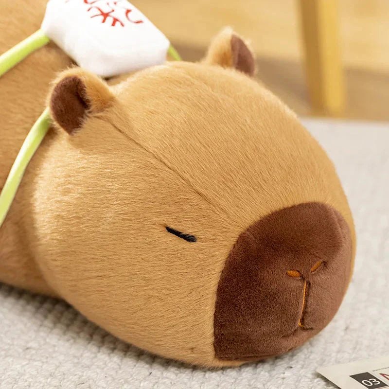 Maliben | Sleepy Capybara With Mahjong Backpack Plushie