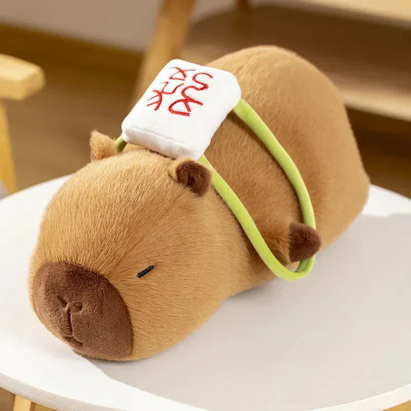 Maliben | Sleepy Capybara With Mahjong Backpack Plushie