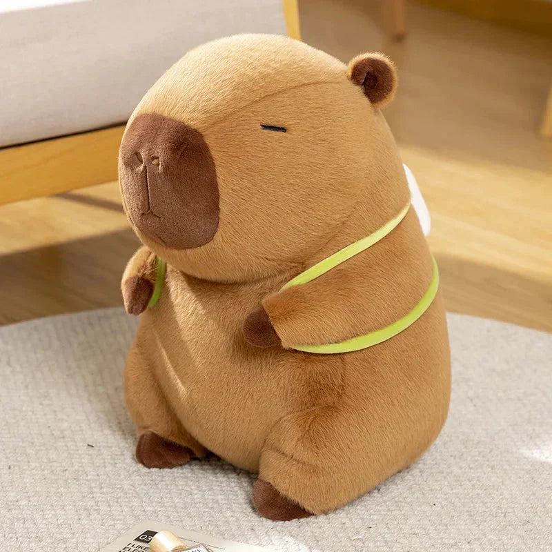 Maliben | Sleepy Capybara With Mahjong Backpack Plushie