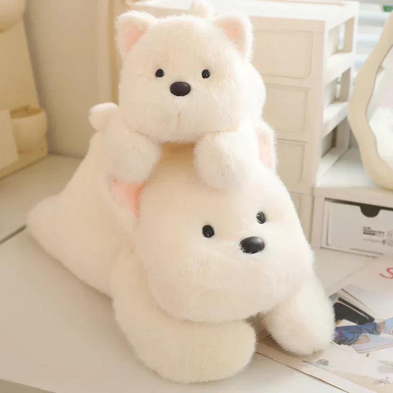 Maliben | Snowy The White Maltese Plushie With Frog Hat
