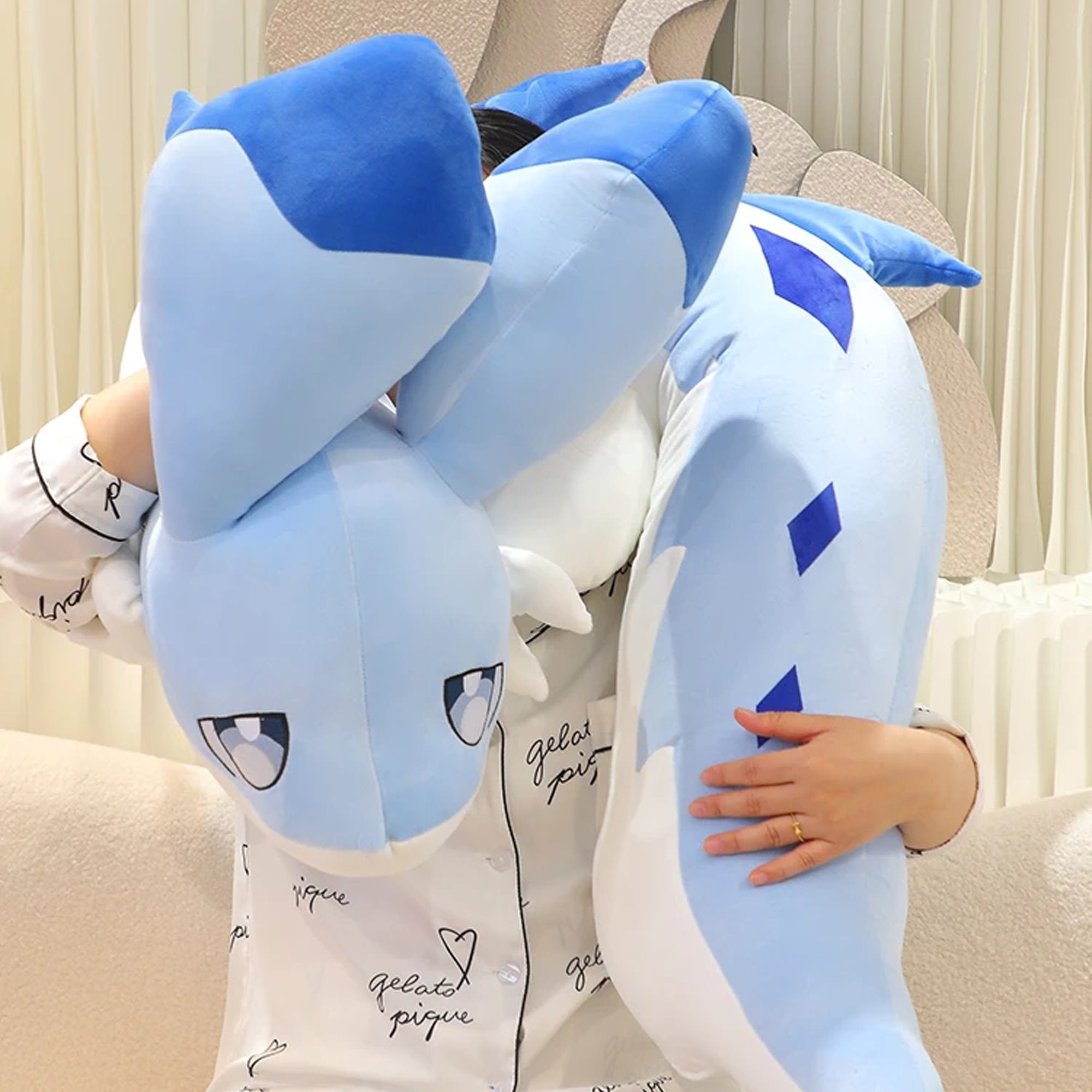 Maliben | Sofi The Long Kawaii Baby Blue Hybrid Dragon Plushie