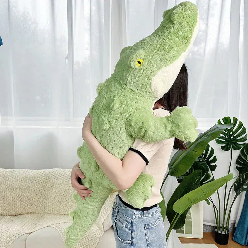 Maliben | Soft Fluffy Green Crocodile Plush Toy