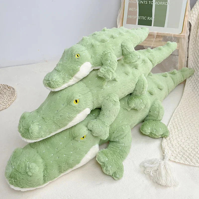 Maliben | Soft Fluffy Green Crocodile Plush Toy
