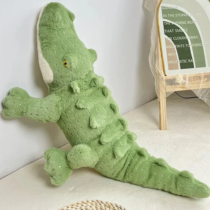 Maliben | Soft Fluffy Green Crocodile Plush Toy