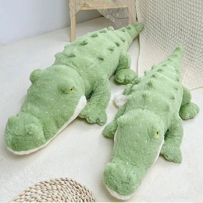 Maliben | Soft Fluffy Green Crocodile Plush Toy