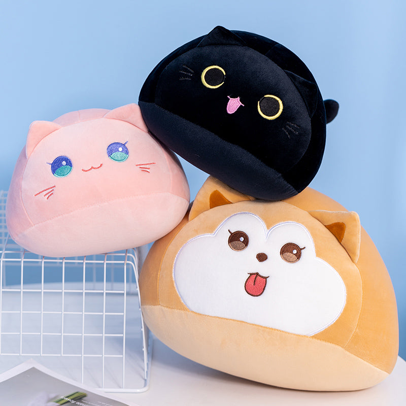 Maliben | Soft Pebble Cats & Dog Animal Plushies Collection