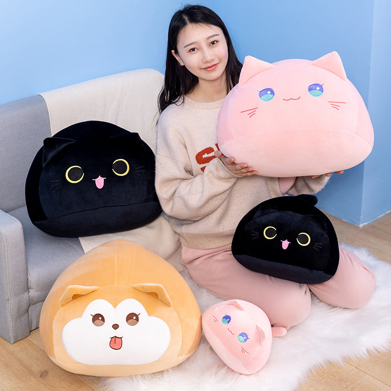 Maliben | Soft Pebble Cats & Dog Animal Plushies Collection