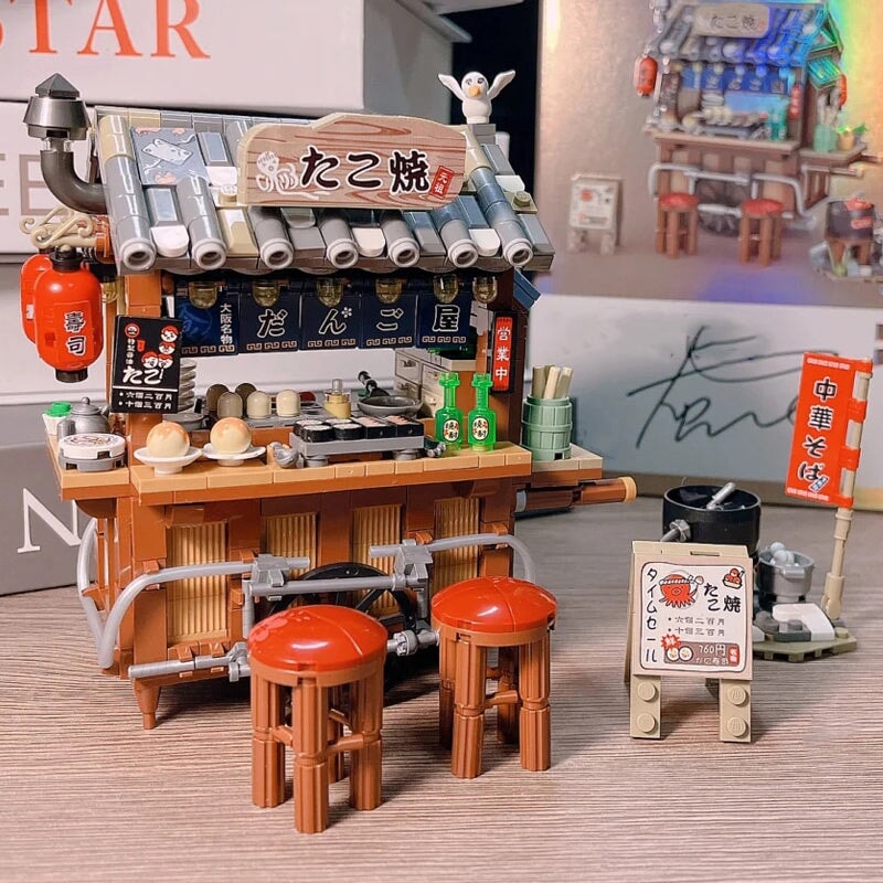 Maliben | Takoyaki & Noodle Asian Street Stall Nano Building Blocks