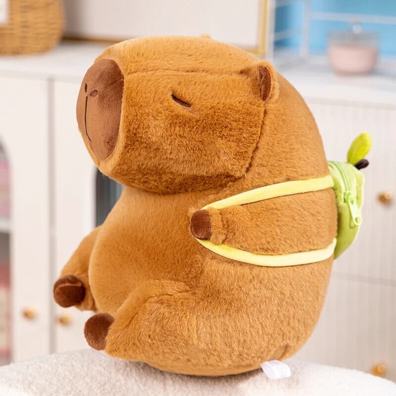 Maliben | The Kawaii Capybara With Mini Avocado Backpack Plushie