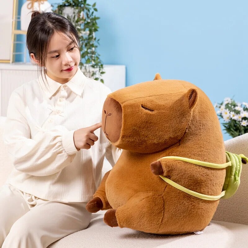 Maliben | The Kawaii Capybara With Mini Avocado Backpack Plushie