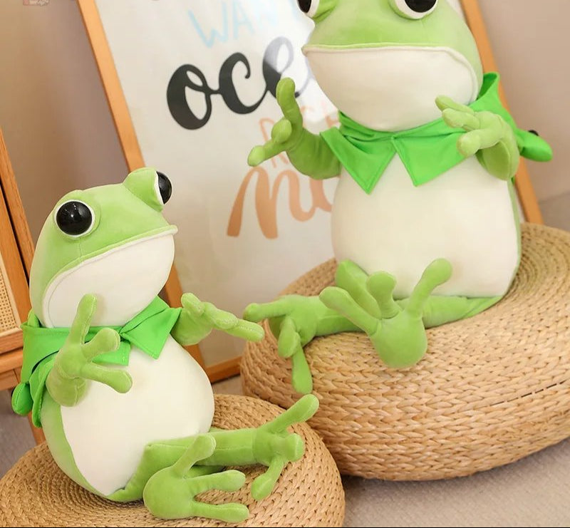 Maliben | Tito The Funny Green Frog Plush With Hat