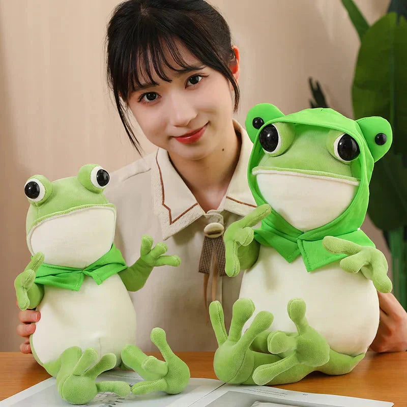Maliben | Tito The Funny Green Frog Plush With Hat