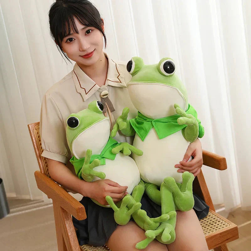 Maliben | Tito The Funny Green Frog Plush With Hat