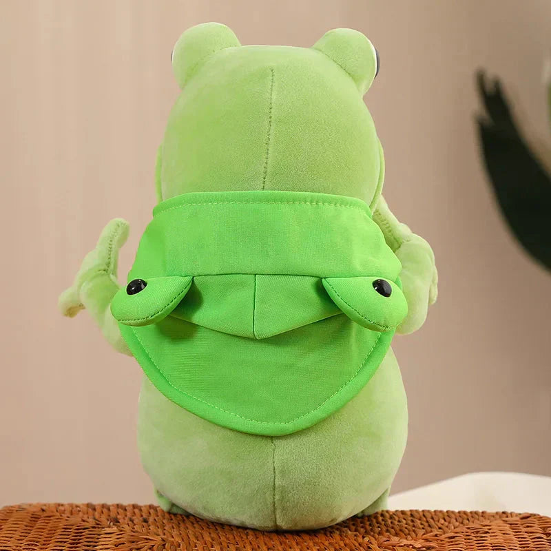 Maliben | Tito The Funny Green Frog Plush With Hat